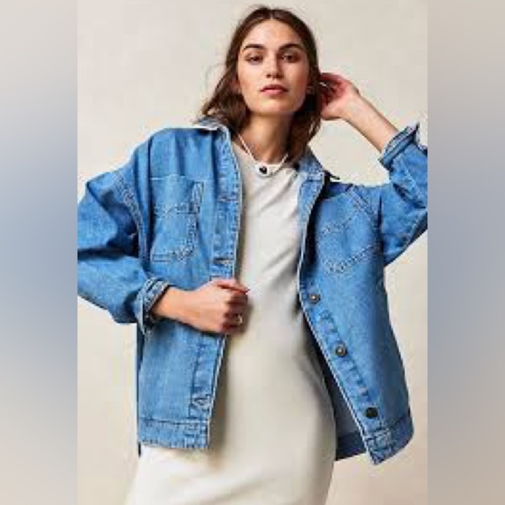 1 LEFT NWT We the Free Madison City denim jacket